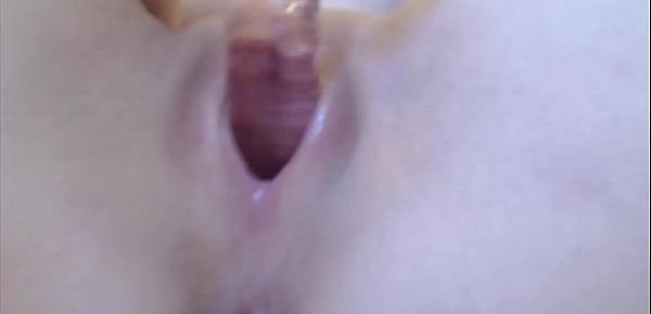  Tiny pussy squirting close up